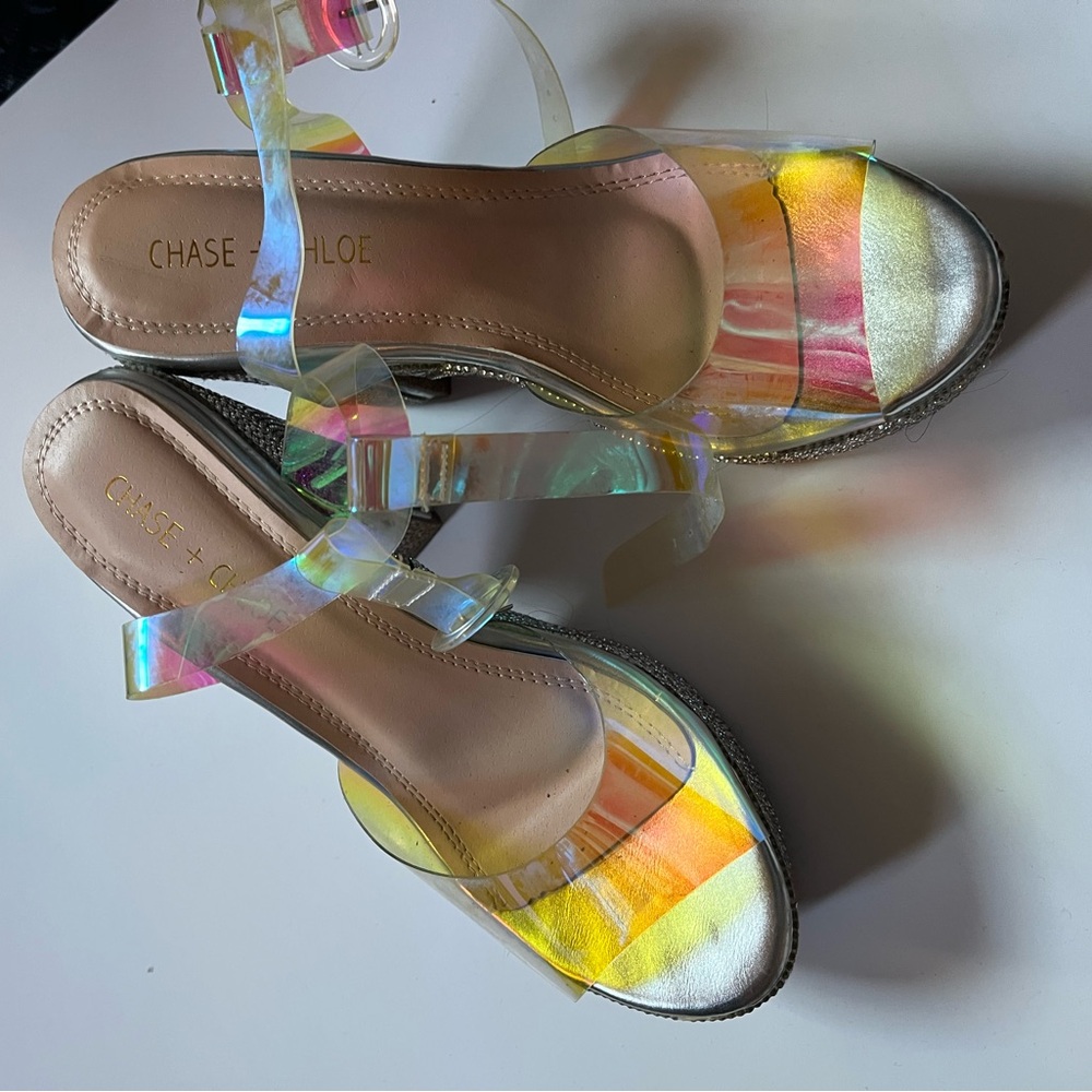Chase + Chloe Holographic Heels